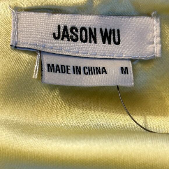 Jason Wu NWT Yellow Satin Cropped Tank - Size Medium - Picture 7 of 8
